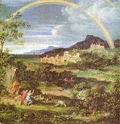 Joseph Anton Koch Heroische Landschaft mit dem Regenbogen oil on canvas